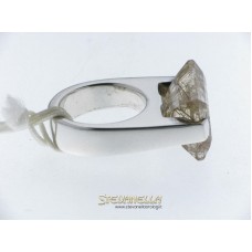 PIANEGONDA anello argento e quarzo rutilato referenza AA010391 mis.12